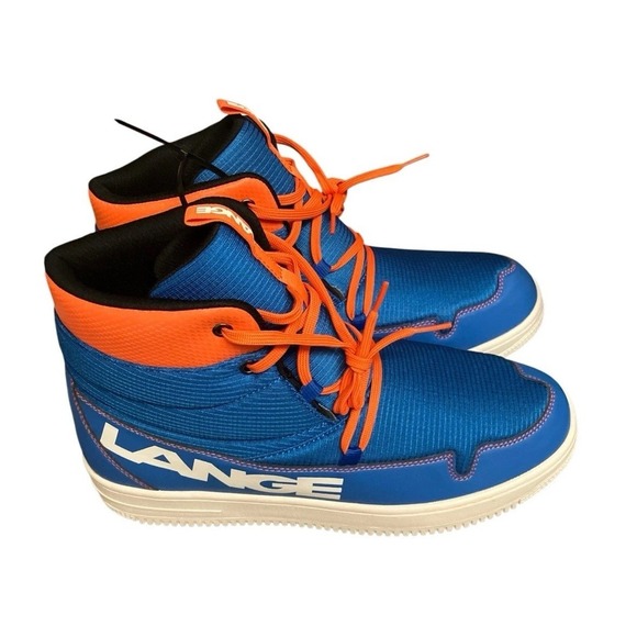 NWOT Lange Podium Snow Soft Shoes Boots Men 11.5US Blue + Orange Athletic